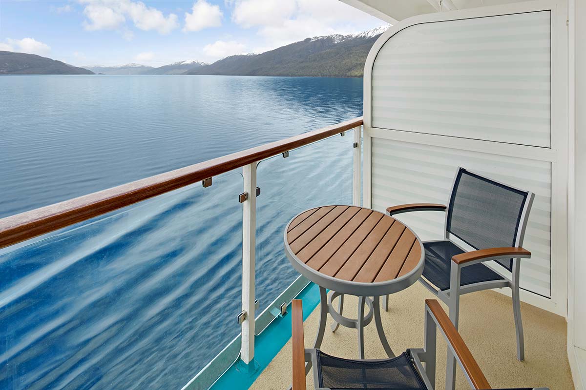 Image of a balcony cabin on a cruise ship