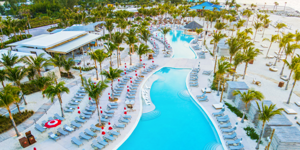 The Beach Club at Bimini, Virgin Voyages' private island in the Bahamas