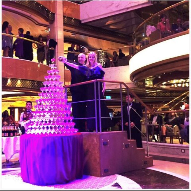 Captain’s Champagne Waterfall onboard Regal Princess