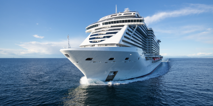 MSC Seashore during her sea trials