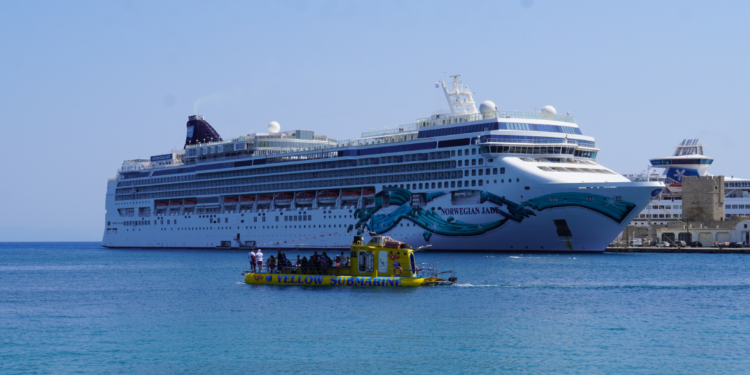 Norwegian Jade docked in Rhodes