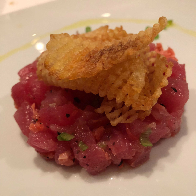 Tuna tartare at Cagney's steak house