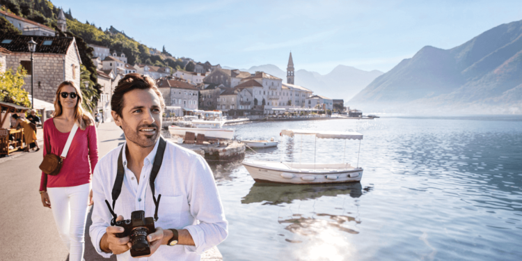 Couple exploring the Mediterranean on a Princess Cruise