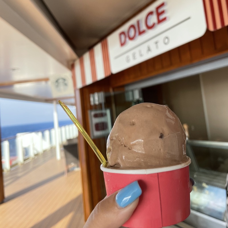 Gelato onboard the Norwegian Getaway