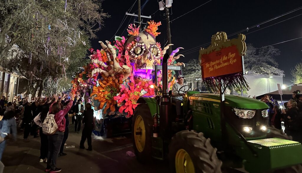 Mardi Gras parade (nighttime)
