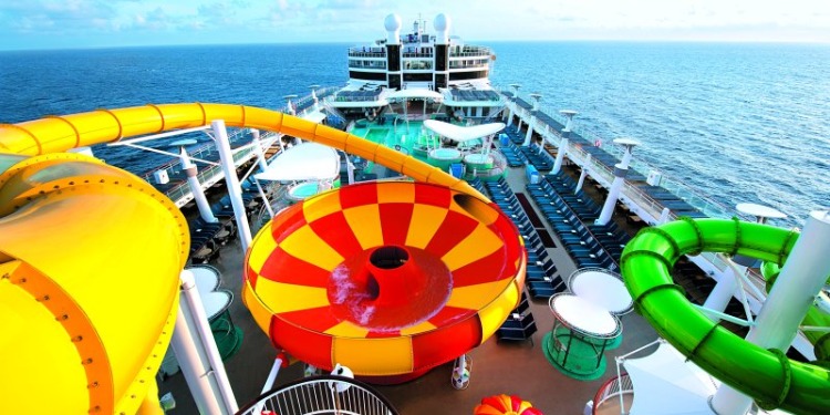Epic plunge slide on the Norwegian Epic
