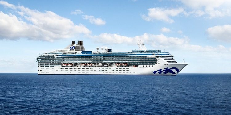 Island Princess cruise ship at sea