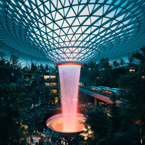 Singapore inside water fountain