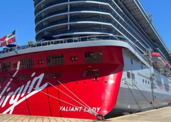 Valiant Lady docked in Ajaccio, Corsica