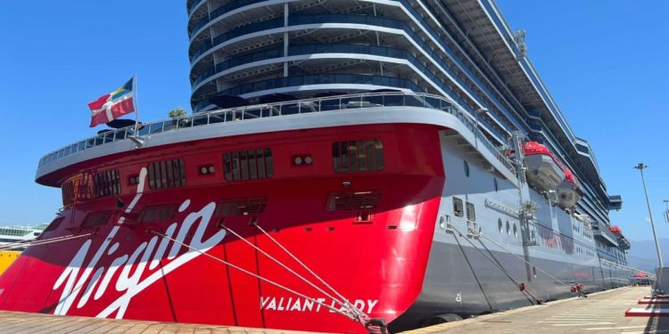Valiant Lady docked in Ajaccio, Corsica