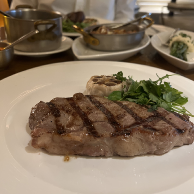 Steak served at The Wake on Virgin Voyages Valiant Lady