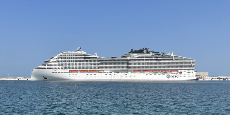 MSC World Europa docked in Doha, Qatar