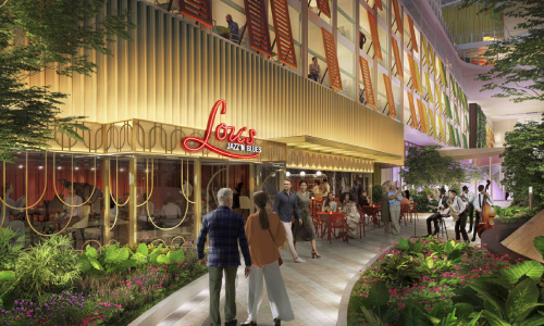 With music and cocktails inspired by New Orleans and New York, the new Lou’s Jazz ‘n Blues on Icon of the Seas debuts in the open-air Central Park neighborhood. Vacationers can enjoy live performances of jazz pop and soulful classics at a table for two or while strolling in the park.