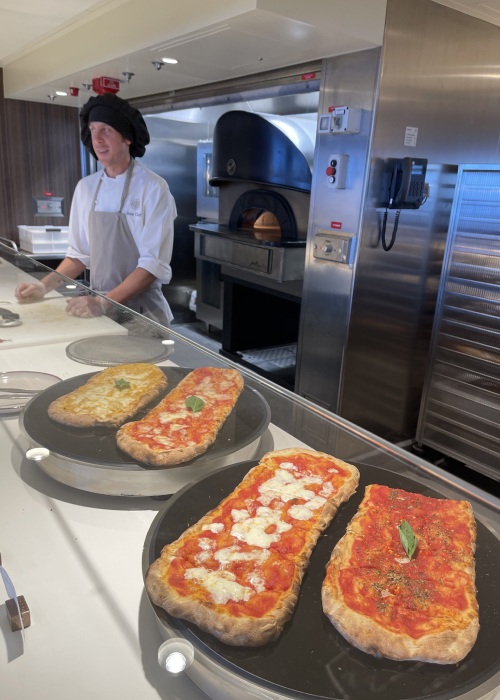 Pizza station in the Emporium Marketplace