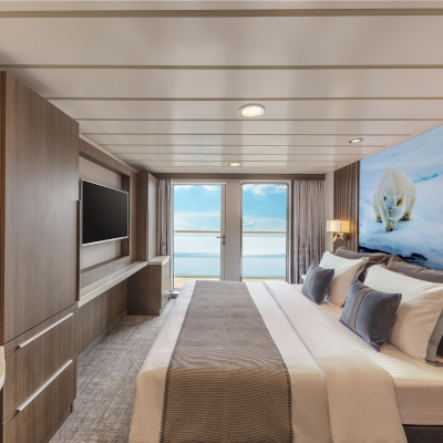 Balcony stateroom onboard Sylvia Earle