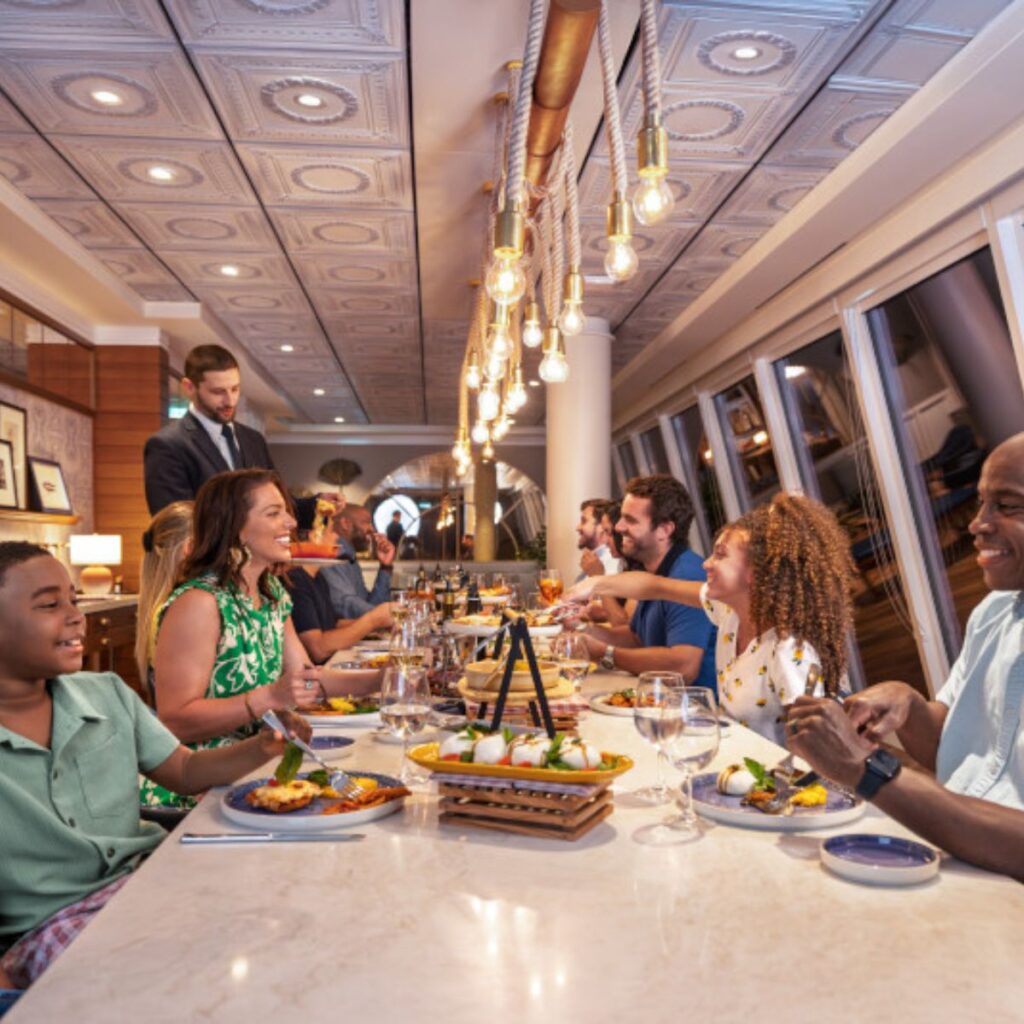 Celebration table on Star of the Seas