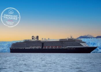 Oosterdam sailing past a glacier in South America