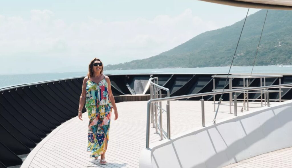 Jane Mcdonald onboard Scenic Eclipse