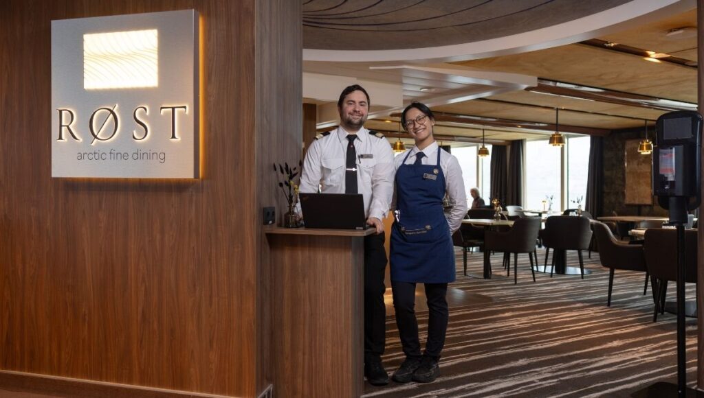 Røst on board MS Trollfjord.
