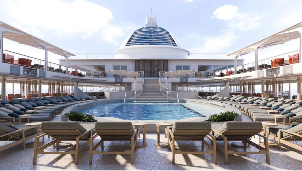 Pool deck on Seven Seas Prestige