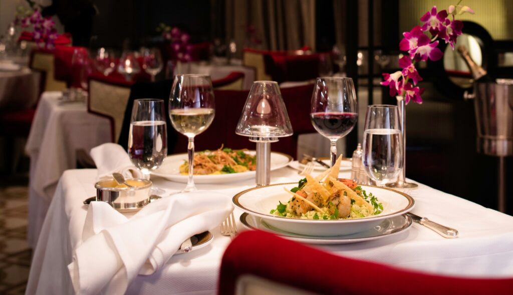 Cunard Steakhouse dining available using Signature Package dining credit