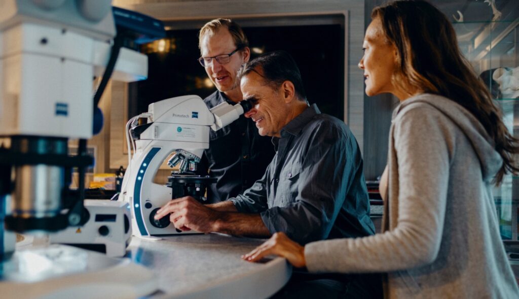Guests relaxing onboard an HX Expeditions expedition ship