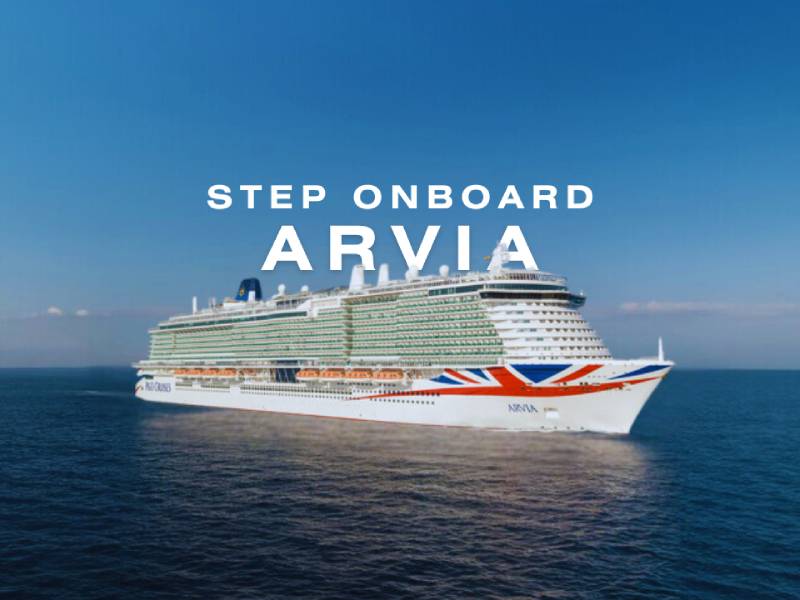 P&O Cruises Arvia sailing in the Caribbean