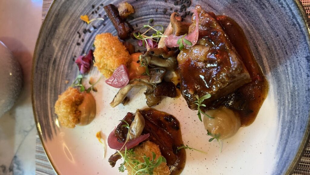 Brisket dish at Basil & Bamboo onboard Windstar Star Breeze