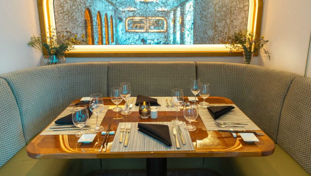 Dinner set up on star breeze