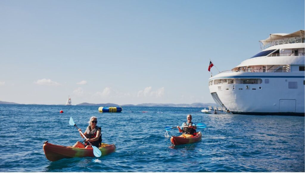 The Marina - Complimentary kayaks, stand-up paddle boards and floating islands available on select voyages.

