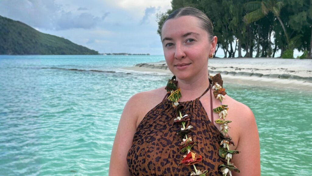 Caitlin in French Polynesia during Windstar Dreams of Tahiti sailing