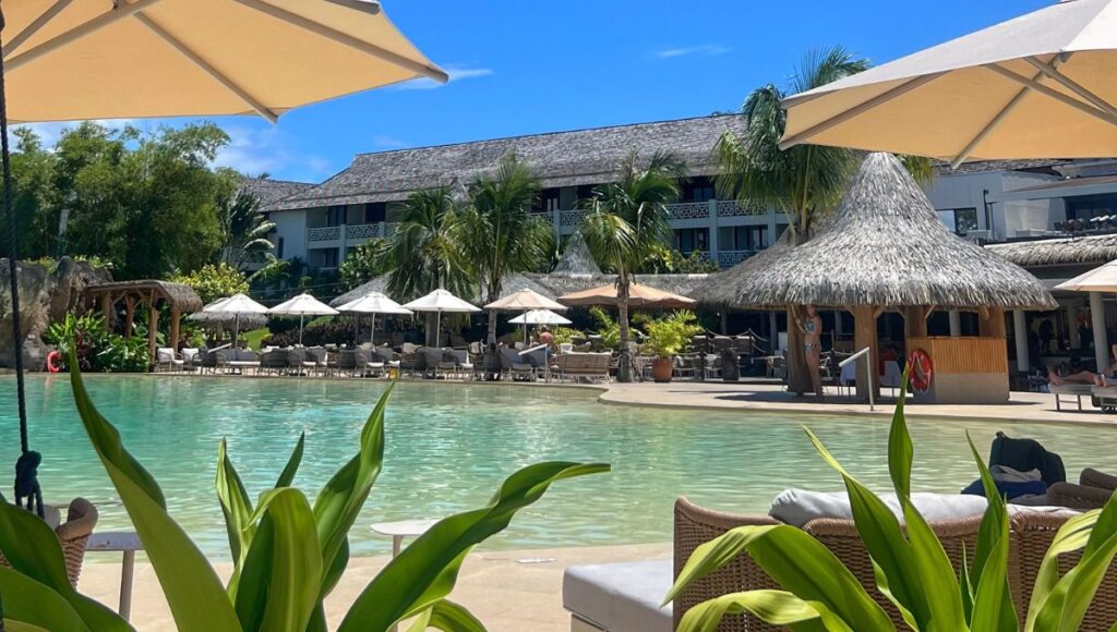 InterContinental Tahiti Resort lagoon view near Papeete cruise port