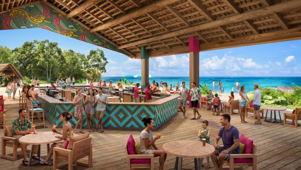 royal beach club lelepa bar and dining area experience