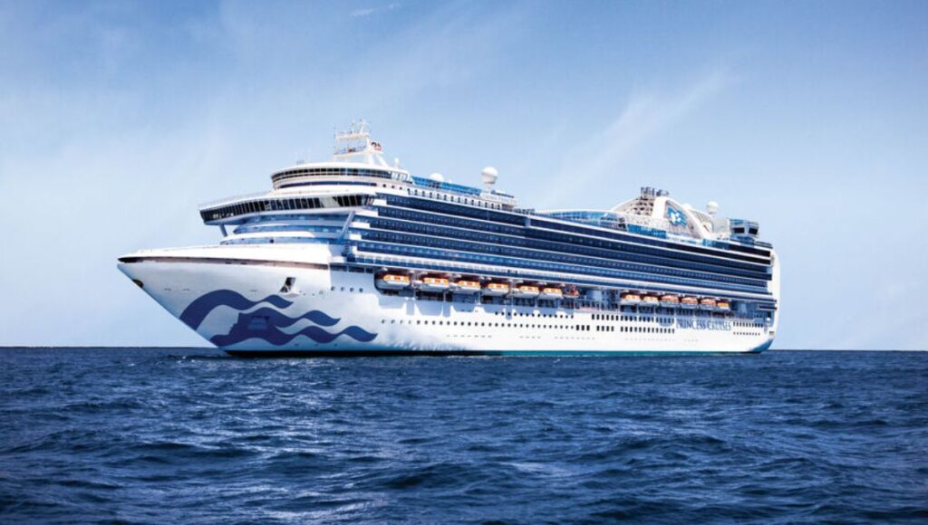 Emerald Princess cruise ship sailing on a Southern Caribbean itinerary