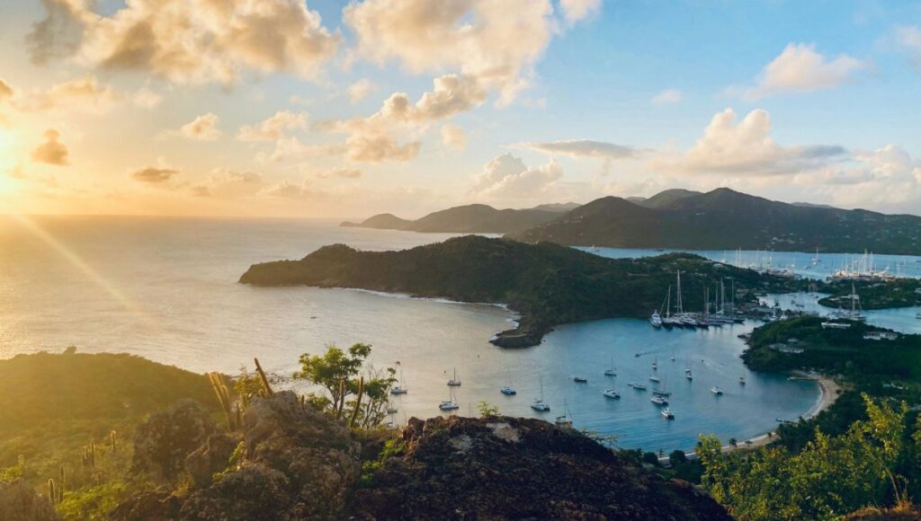 Beautiful beach in Antigua visited on Southern Caribbean cruises