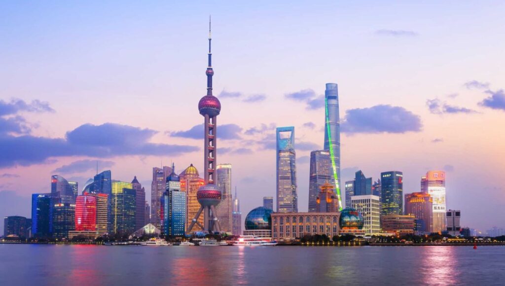 Shanghai skyline skyline Pudong China modern city view