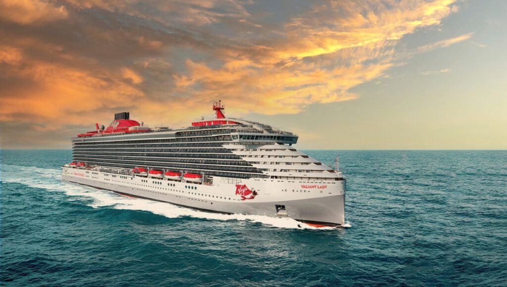 valiant lady cruise ship at sea 2026 virgin voyages ship exterior