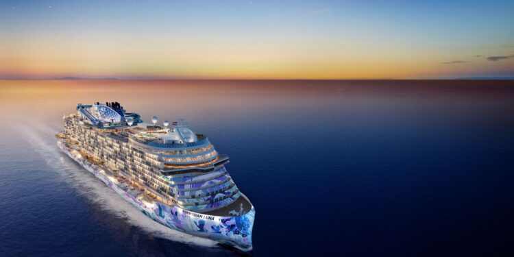 Norwegian Luna cruise ship exterior at sea during sunset review