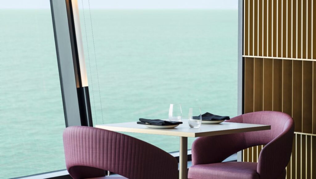 Sukhothai Thai restaurant on Norwegian Luna with authentic dishes and modern interior