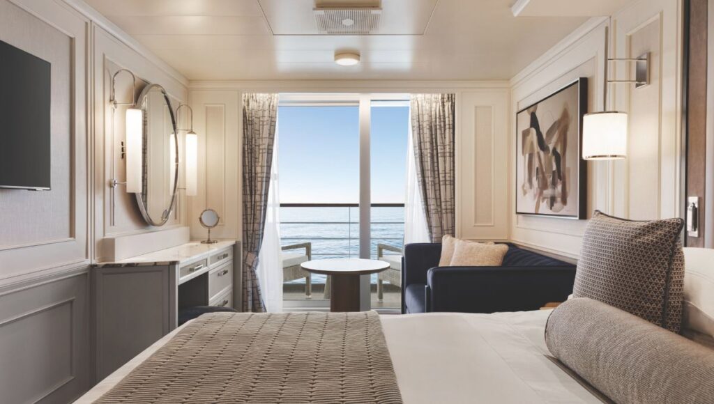 oceania marina luxury cabin refurbishment modern suite layout