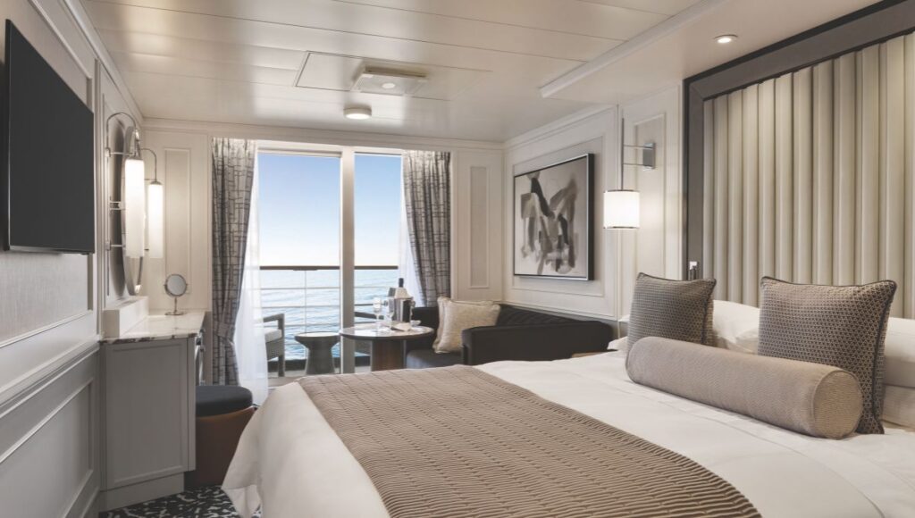 oceania marina luxury cabin refurbishment modern suite layout