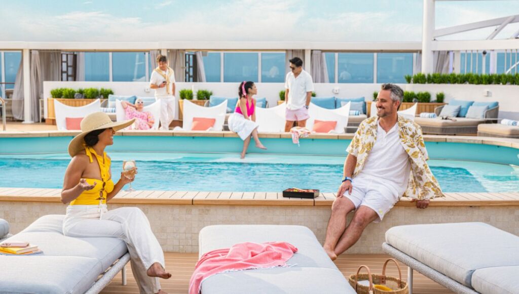 luxury pool deck relaxation adult only cruise lifestyle