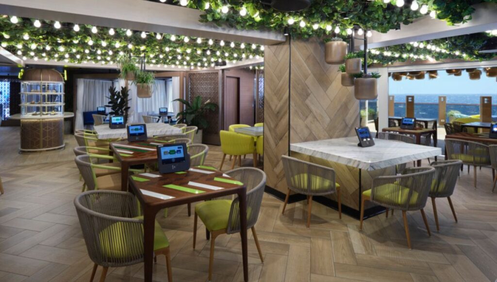 Indulge Food Hall dining venue featured on both Norwegian Luna and Aqua