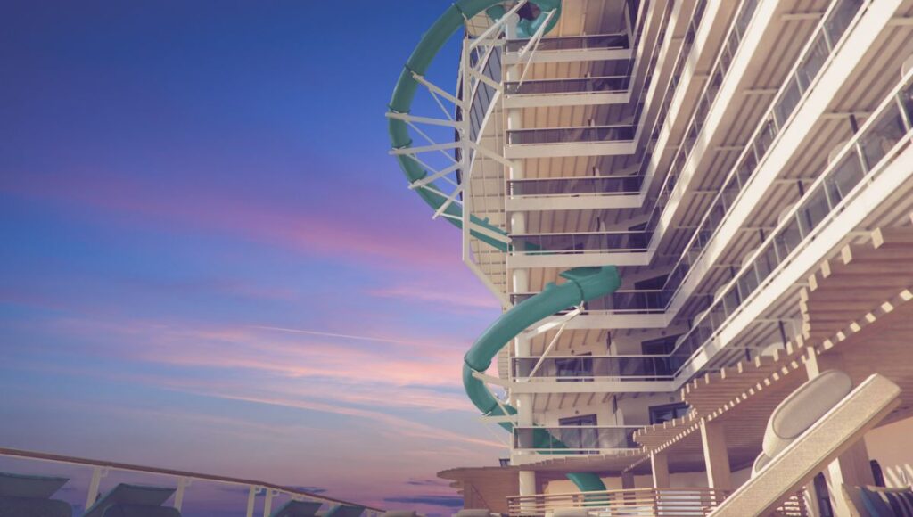 The Drop free-fall slide on Norwegian Luna vs Aqua sister ships