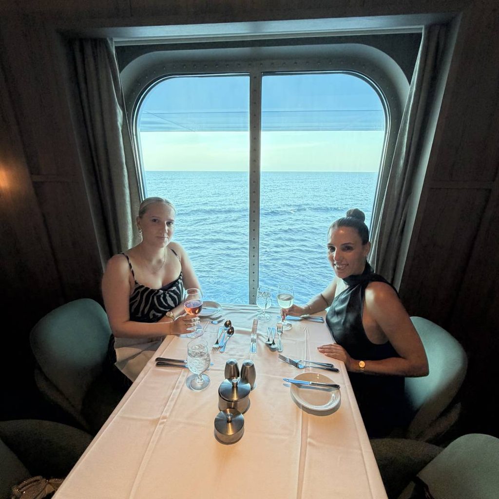 Legend of the Seas - Alice McGee - Alice and Andreia at dinner