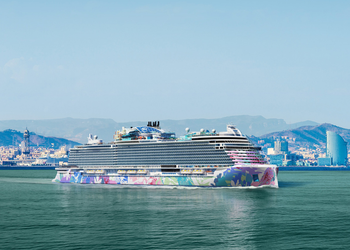 Norwegian Bella sailing from Barcelona, her homeport