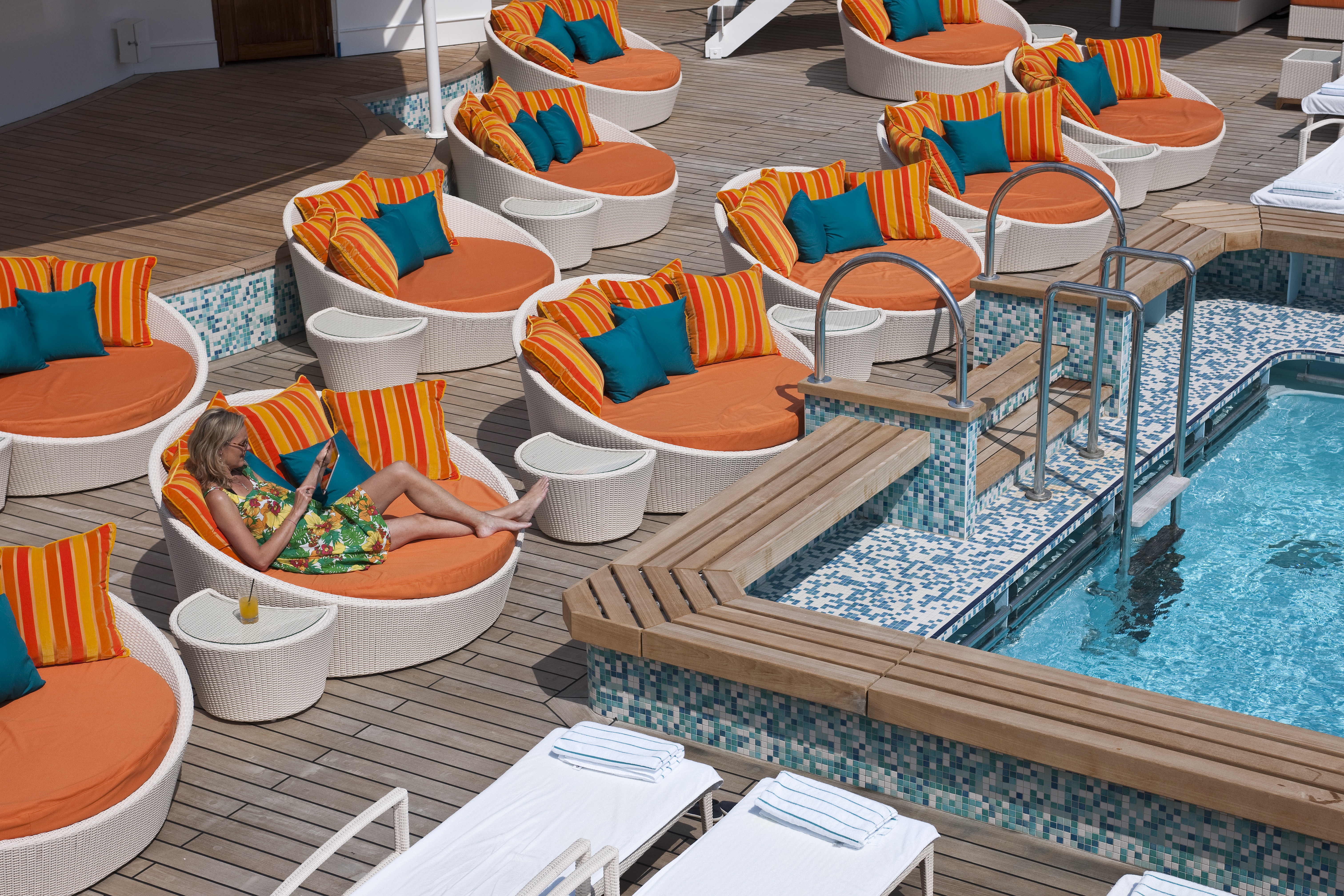 Comfortable sun loungers