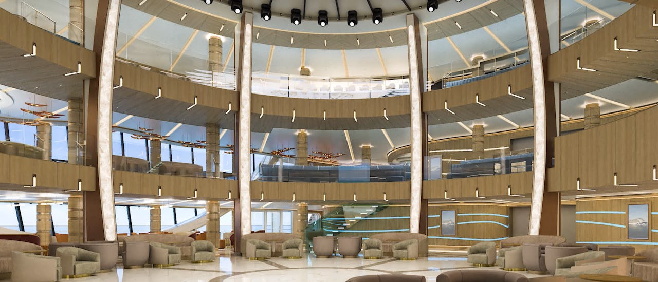 The three-Story Piazza Atrium