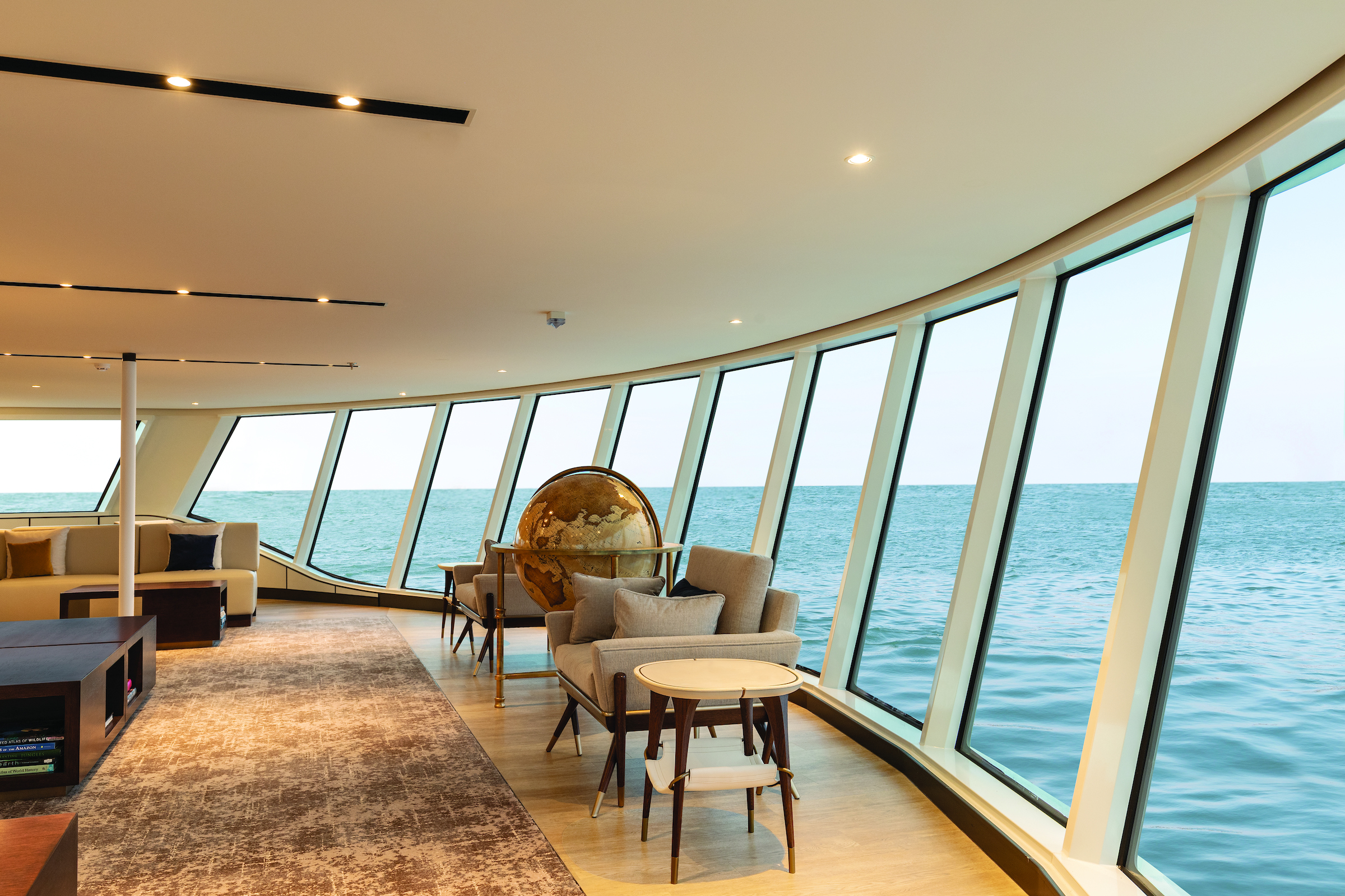 Observation Lounge - the ideal place  to relax with a book from the library