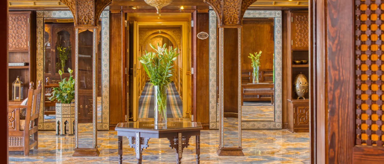 You are welcomed aboard through a beautiful lobby